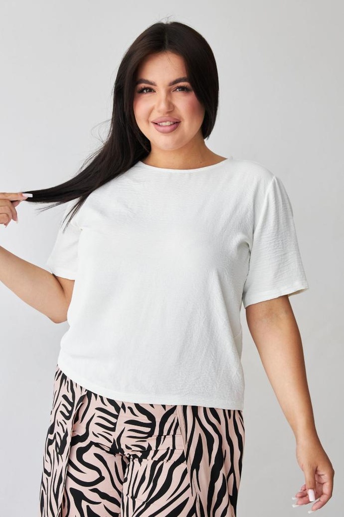 Crepe T-shirt blouse