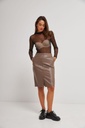 Eco-leather skirt