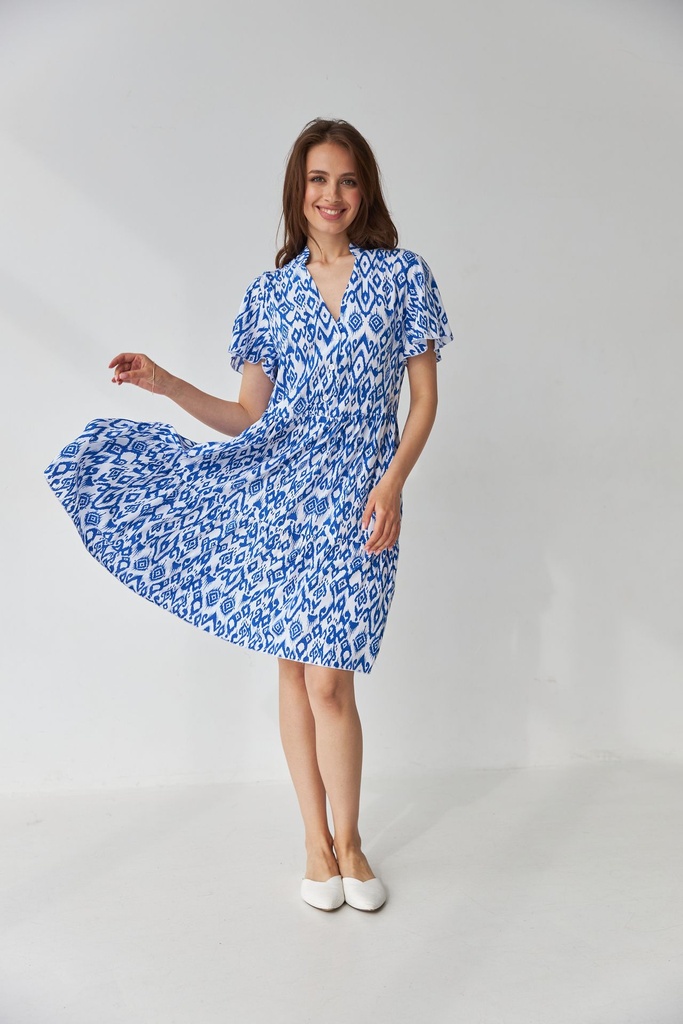 Rochie lunga cu doua straturi si decolteu in V