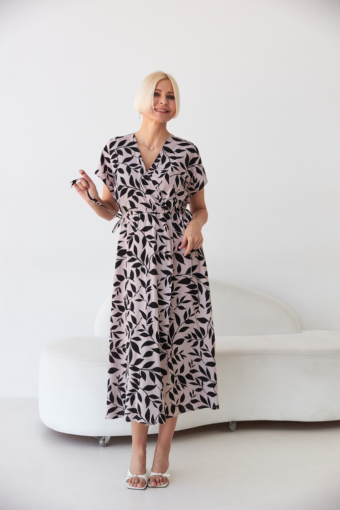 Dress with a wrap neckline