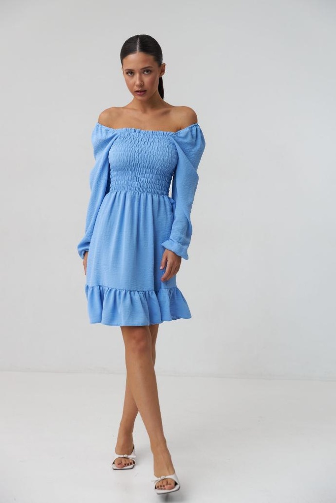 Сукня ліф-резинка з оборкою внизу