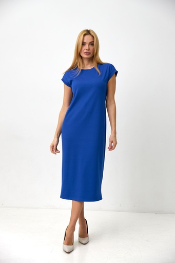 Сукня пряма з рубчика із розрізами