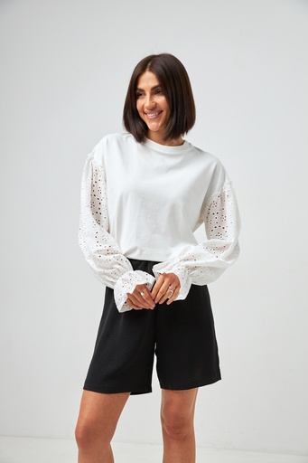 Blouse combined with batiste