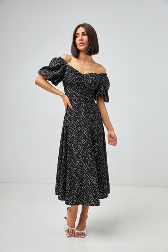 Dress with bell sleeves