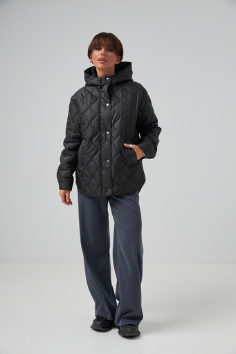 Quilted jacket with hood
