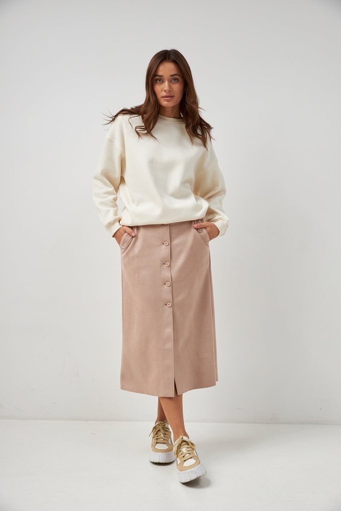 Skirt with buttons
