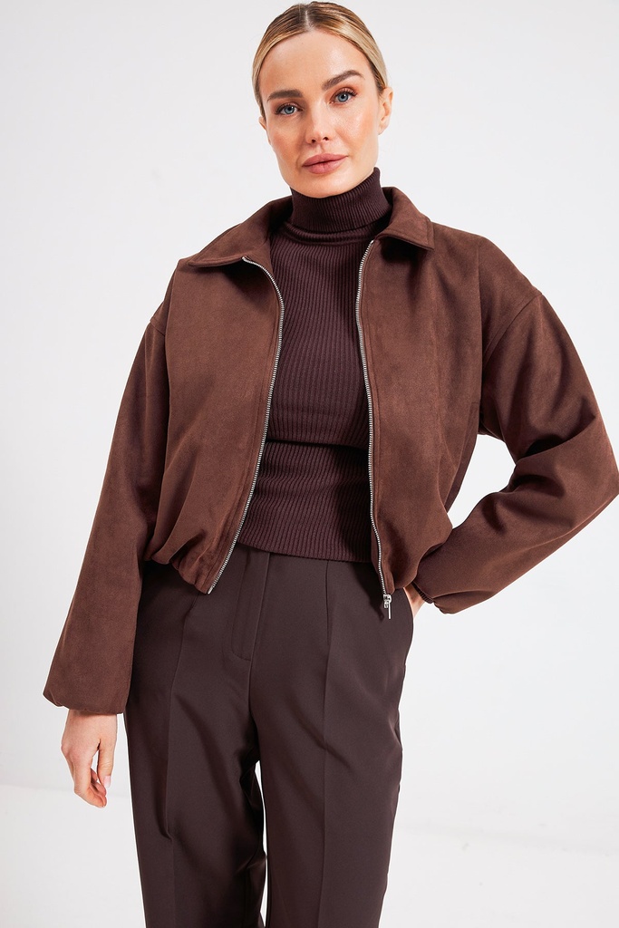 Zip-up bomber jacket