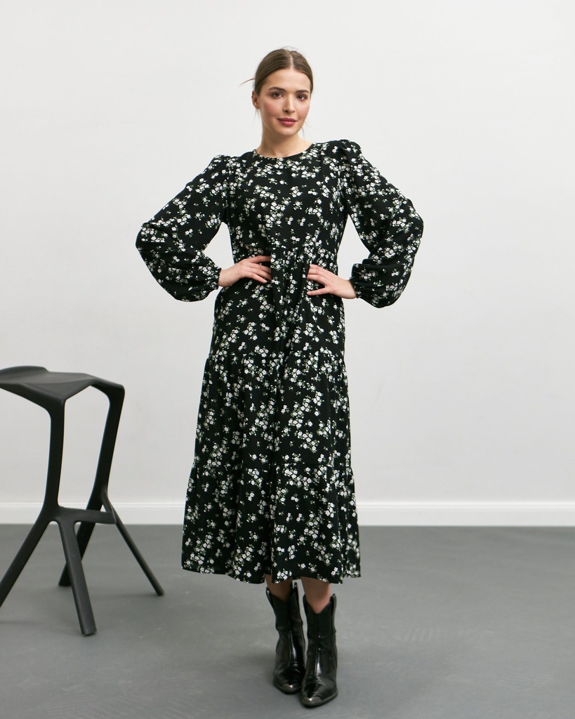 Rochie maxi cu trei straturi 