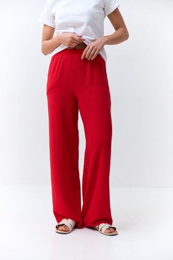 Pantaloni cu elastic din crêp