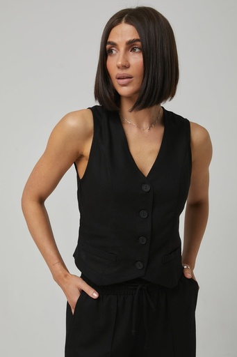 Classic linen vest